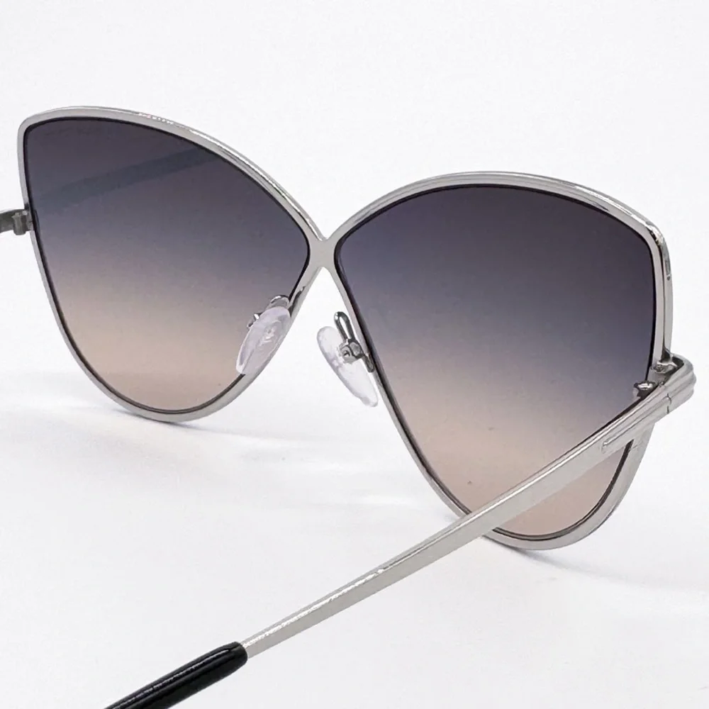 NEW TOM FORD TF569 16B SILVER WOMEN SUNGLASSES ELISE-02 FT0569/S 16B EYEWEAR - Picture 8 of 11